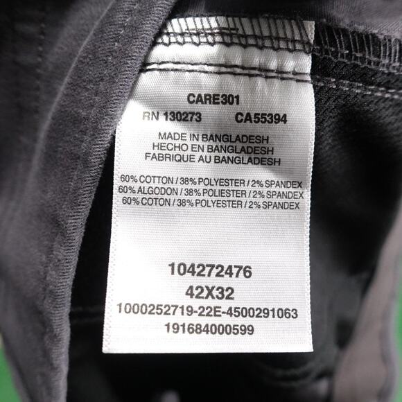 Lee Extreme Comfort MVP Pants Mens 42x32 Gray Straight Fit Stretch Performance - Picture 9 of 10